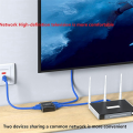RJ45 Splitter Connector Adapter Gigabit Network Splitter 1 to 2 Ethernet Splitter Network Cable Splitter Computer Spare Parts Accessories. 