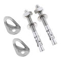 4Pcs 25KN 304 Stainless Steel Anchor Hanger Rock Climb Fastening Bolt Fixed Point Expansion Screw Piton Rock Piton Outdoor ToolSet for Safety Climbing. 