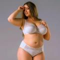 Women's Floral Lace Push-Up Bra and Panty Set with Underwire.