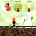 Misting Atomization Nozzle (10-Pcs), Flow Adjustable Plastic Fogger With 4mm Tee (10-Pcs) for Field Crops, Vegetables, Nursery, Garden Irrigation.. 