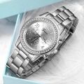 Women Ultra Thin Watches / Ladies Stainless Steel Belt Quartz Watch / Minimalist Business Wristwatches. 
