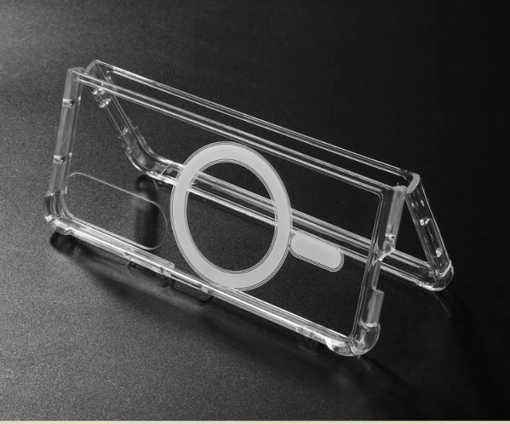 High Quality Case for Samsung Galaxy Z Fold 3 4 5 Clear Magsafe Case for Galaxy Z Flip 3 4 Transparent Shockproof Cover