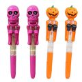 Cute Decompressed Pumpkin Boxing Pen Play Game With Light Halloween Ballpoint Pen Random Funny Children Toys.