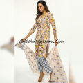 Unstitched Afsan & Screen Print Exclusive Stylist & Fashionable Three Piece For Woman - Suitable for All Seasons - Perfect Casual Wear. 