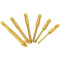 6pcs Glass Drill Bits Set 3/4/5/6/8/10mm for Porcelain Male Mirror. 
