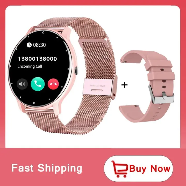 Bluetooth Call Smart Watch for Ladies Custom Dials Whatsapp Notification 1.39-inch Full Touch Round Screen Fitness Tracker