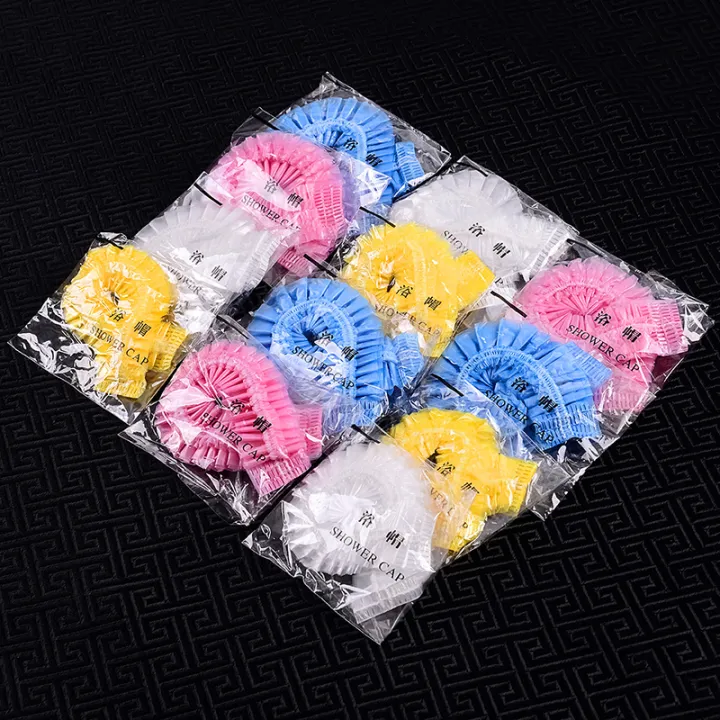 XS4Y%20thickened%20100pcs%20disposable%20shower%20cap%20portable%20hotel%20bath%20waterproof%20baking%20oil%20dye%20hair%20dustproof%20fume%20-%20Image%204
