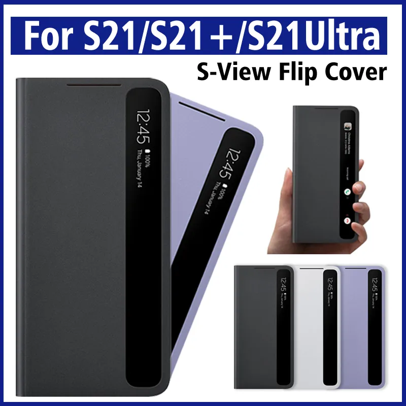 S View Cover S21 Ultra Flip Samsung S-View Flip Case With S-Pen