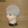 Women's Stretchy Turban Head Wrap Band Chemo Bandana Hijab Pleated Indian Cap. 