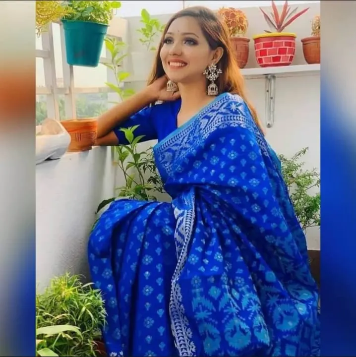 Nil%20colour%20Nakful%20Jamdani%20Saree%20for%20Women%20-%20Image%202