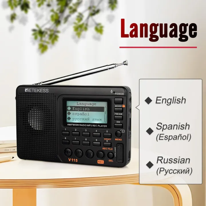 RETEKESS%20V115%20Radio%20FM%20AM%20SW%20Portable%20Radios%20Rechargeable%20Shortwave%20Radio%20Batteries%20Full%20Wave%20USB%20Recorder%20Speaker%20for%20Elders%20-%20Image%204