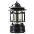 Multifunctional Rechargeable Stepless Dimming Handheld LED Camping Lamp Vintage Portable Lantern. 
