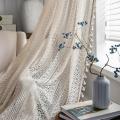 Useful Boho Windows Sheer Curtain with Tassel Home Decor Window Curtain Solid Color Easy to Install. 