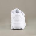 School White Pu Leather Junior Boy'S Shoe. 