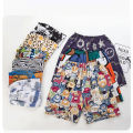 DSstyles Kids Shorts Summer Loose Cartoon Printing Beach Shorts For 3-8 Years Old Boys Girls.