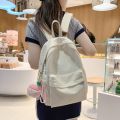 2023 summer new simple large-capacity student school bag outdoor travel tide Korean version of small fresh women's backpack.