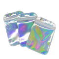 thicken Iridescent bags Transparent Iridescent finish Plastic seal bags 50pcs pack closure Jewelry display bags for Retail. 