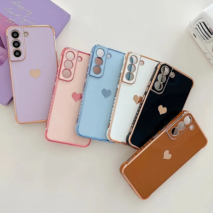 Luxury%20Plating%20Soft%20Case%20For%20Samsung%20Galaxy%20S24%20S23%20S22%20S21%20S20%20FE%20A53%20A23%20A13%20A52%20A14%20A54%20Love%20Heart%20Shockproof%20Cover%20-%20Image%202