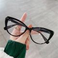 Fashion Cat Eye Design Leopard Print Women Anti-Blue Light Glasses Big Frame Transparent Lens Vision Care Computer Eyeglasses. 