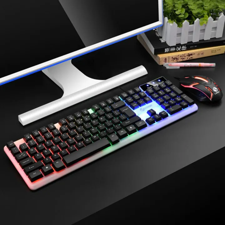 Keyboard%20Mouse%20Combo%201%20Set%20Cool%20Suspended%20Keycap%20Structure%20Comfortable%20Percussion%20Clear%20Print%20Keyboard%20Mouse%20Set%20For%20Home%20-%20Image%204