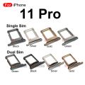 Sim Tray For iPhone 11 Pro Single and Dual SIM Card Slot With Waterproof Rubber Ring Replacement Part. 