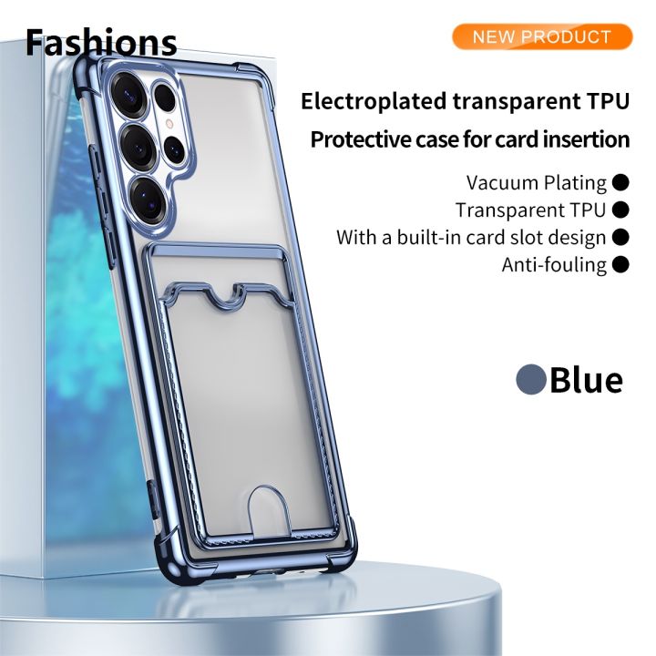 Fashions%20Sales%20promotion%20Plating%20Wallet%20Slot%20Portable%20Slim%20Clear%20TPU%20Case%20For%20Samsung%20S25%20S24%20S23%20Ultra%20Plus%20S21%20FE%20A56%20A36%20A26%20A16%20Drop%20Protection%20Cover%20-%20Image%208