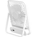 JISULIFE FA26 Small Desk Fan Ultra Quiet Table Fan 4500mAh USB Rechargeable Strong Airflow Cooling Fan With 4 Speed Powerful Wind Offices Fan.