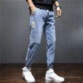 2024 Spring Black Blue Cargo Jeans Men Streetwear Denim Jogger Pants Men Baggy Harem Jean Trousers Plus Size 5XL. 