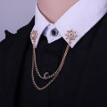 Rudder Wheel Chain Shirt Collar/Suit Fashion Brooch Accessories. 