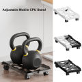 Adjustable Mobile CPU Stand Heavy-Duty PC Tower Stand With 4 Caster Wheels Ventilated Under Desk CPU Holder PC Floor Cart. 