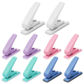 10 Pcs Single Hole Punch with Lock 1 Hole Paper Hole Punch 20 Sheet Capacity Handheld Paper Puncher with Anti Skid Base,. 