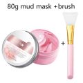 LAIKOU Japan Sakura Clay Mask Deep Cleansing Whitening Repair Skin Mud Korean Face Mask Oil Control Shrink Pores Skin Care 80g+Soft Silicone Facial Brush. 