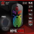 Fantech Hive UX2 6 Buttons 7 Mode USB RGB Gaming Mouse Black. 