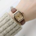 Waterproof Vintage Hands Quartz Watch Roman Numerals Dial Leather Strap Women Men. 