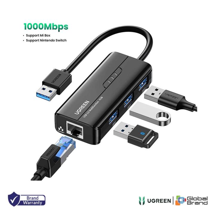 U GREEN 20265 USB Hub Ethernet Adapter 10 100 1000 Gigabit