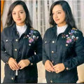 Women Fashionable Black Color trending Jeans Jacket Sweater For Girls/Women.
