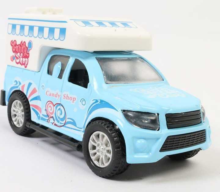 DIE Cast Food Truck Pull Back Car Alloy Toy Truck Model Car,