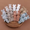Cotton Crochet Baby Stuffed Rabbit Toy kawaii Handmade Bunny Plush Toys Newborn Handhold Sleeping Doll Kid Early Educational Toy. 