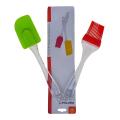 Silicone Spatula and Pastry Brush Set Special for Cake Mixer, Cooking, Baking, Glazing - Set of 1 (Multicolor).