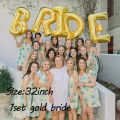 【Buried Buzie】32Inch Rose Gold Silver Bride To Be Balloon Wedding Decorations Bride Letters Foil Ballon Bridal Shower Bachelor Party Supplies. 