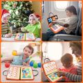 TUNJILOOL Montessori Parish Toys Busy Board Early Educational Toy For Toddler Baby Felt Cloth Story Book 3D Shape Color Match. 