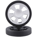 Black & Silver Luggage Wheel Replacement Wear Resistant PU Caster Suitcase Replacement Wheel. 