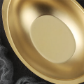 1 PCS Stainless Steel Golden Ingot Bowl Korean Salad Bowl Korean Cuisine Tableware M. 