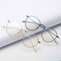 Retro Ultralight Round Metal Frame Unisex Computer Glasses Blue Light Blocking Eyeglasses Flat Mirror Eyewear.