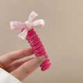 Japanese Fashion Spiral Hair Tie Butterfly Bowknot Telephone Wire Hair Ties For Girls Women Ponytails Head Rope Hair Accessories.