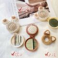 Cute Mini Mirror One Piece Portable Folding Air Cushion Airbag Comb for Kids and Girls. 