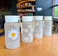 500ml Plastic Water Bottles Daisy Transparent Bottle Outdoor Sports Water Cup Water Mug Student Portable Mug.
