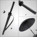 Creative Japanese Samurai Umbrella Removable Handle Automatic Long Black Rainproof Warrior Ninja-like Home Rain Umbrellas. 