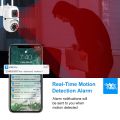 Dual Lens MINI Dome IP Camera V380 Pro Dual Lens Mini Wireless PTZ Live Monitoring CCTV Camera Color Night Mode Motion Detection Two-Way Audio Security Camera for Home, Office. 