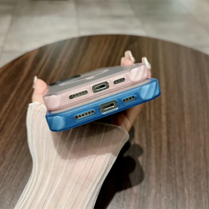 HODON%20Luxury%20Matte%20Clear%20Candy%20Magnetic%20for%20Magsafe%20Case%20For%20iPhone%2017%2016%2015%2014%2013%2012%2011%20Pro%20Max%2014%2015%2016%20Plus%20Cases%20Translucent%20Wireless%20Charging%20Armor%20Hard%20Phone%20Cover%20-%20Image%204